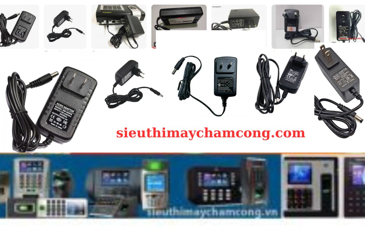Cục nguồn dùng cho máy chấm công vân tay các hãng ronald jack, zkteco, mita 2 cuc nguon may cham cong van tay