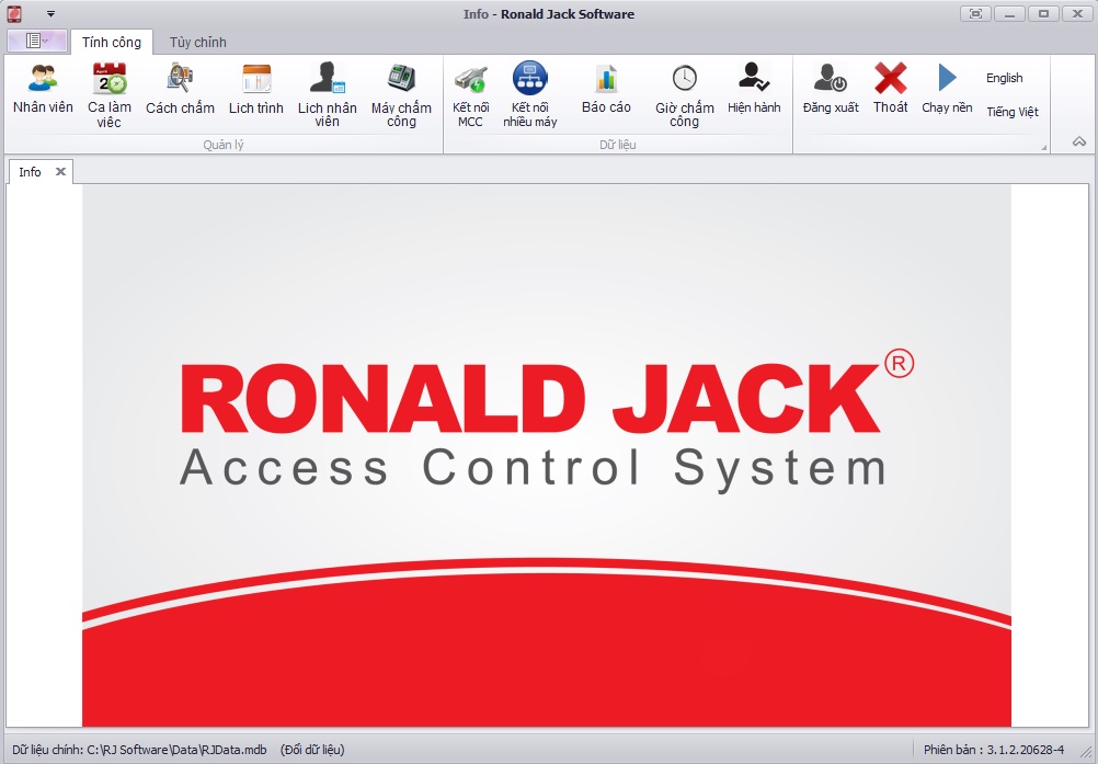 Link tải phần mềm chấm công ronald jack software v3.1 và v3.0 2 ronald jack software
